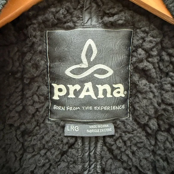 Prana Black Diva Bomber Fleece Jacket Large - Picture 8 of 14